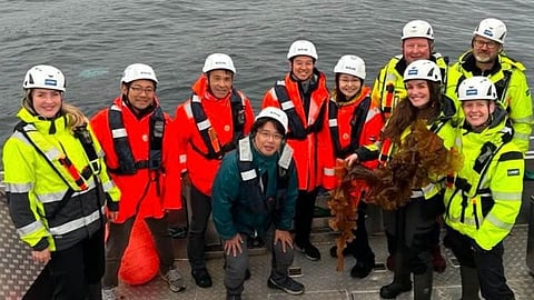 The group forms part of a Japanese delegation visiting Norway to benchmark expertise on seaweed cultivation.