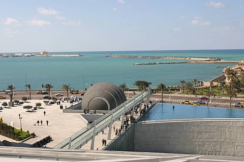 Sea view from the Bibliotheca Alexandrina. Photo: Bibliotheca Alexandrina.