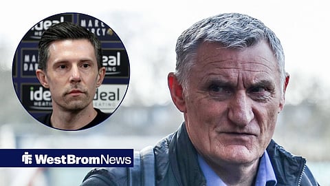 Andrew Nestor, former West Brom sporting director, alongside ex-West Brom manager Tony Mowbray.