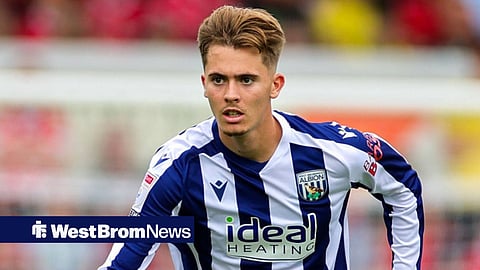 Isaac Price in action for West Brom during the 2025-2026 season