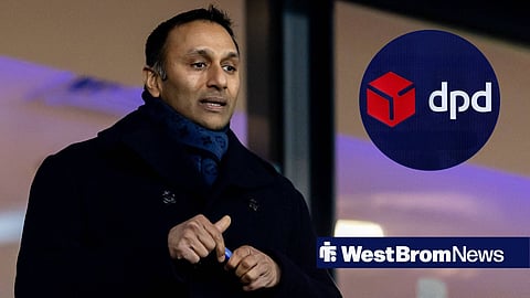 Shilen Patel looking towards a circle inset of the DPD logo