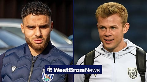 West Brom forwards Tammer Bany and Aune Heggebo