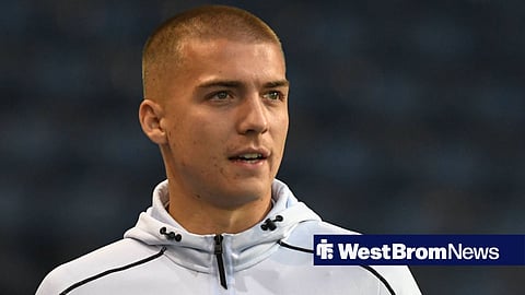 Alfie Gilchrist looks on for West Brom