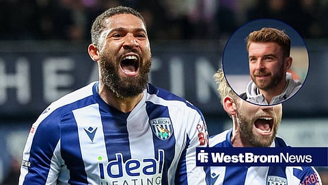 George Campbell in action for West Brom and James Morrison in inset