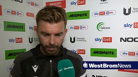 James Morrison speaking in a post-match interview