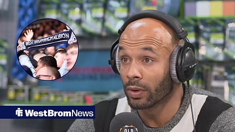 Matt Murray and West Brom fans in inset