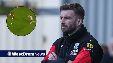 Brayann Pereira playing for West Brom and West Brom manager James Morrison