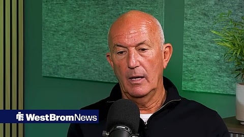 Tony Pulis speaking on a podcast