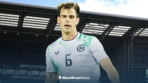 West Brom's Jayson Molumby in an Ireland shirt