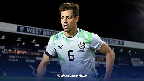 Jayson Molumby in a Republic of Ireland shirt ahead of The Hawthorns 