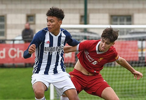 Aston Villa forward Morgan Rogers in the West Brom academy