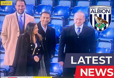 Shilen Patel was shown arriving at The Hawthorns. (Picture via Sky Sports News)