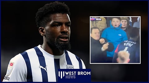 West Brom defender Cedric Kipre was spotted being targeted by a fan. Credit: Sky Sports