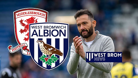 Carlos Corberan's West Brom side faced Middlesbrough at The Hawthorns [Credit: Imago]