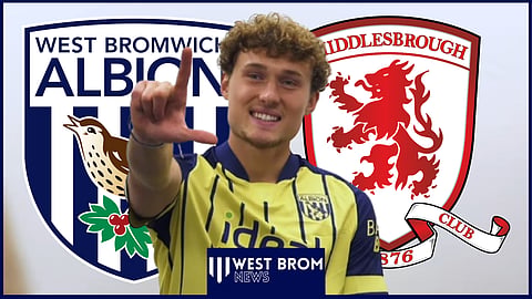 Callum Styles featured for West Brom against Middlesbrough [credit: West Bromwich Albion on YouTube]
