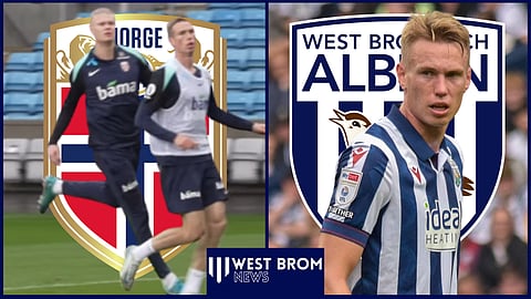 West Brom ace Torbjorn Heggem is on Norway duty with Erling Haaland [credit: herrelandslaget on Instagram and Imago]