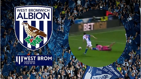 Darnell Furlong went down as West Brom drew v Blackburn. (Credit: Sky Sports) 