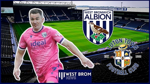 West Brom fans react to Jed Wallace v Luton Town. Credit: Imago