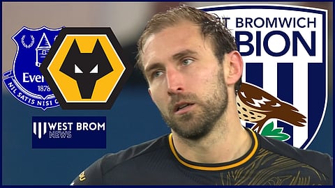 Former West Brom defender Craig Dawson scored two own goals for Wolves against Everton [credit: Amazon Prime Video]