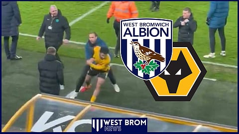 West Brom fans mock Wolves after Ryan Ait-Nouri footgae [Credit: Nathan Judah on X]