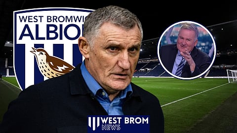 Richard Keys reacts to Tony Mowbray at West Brom. (Credit - Imago/beIN SPORTS on YouTube)