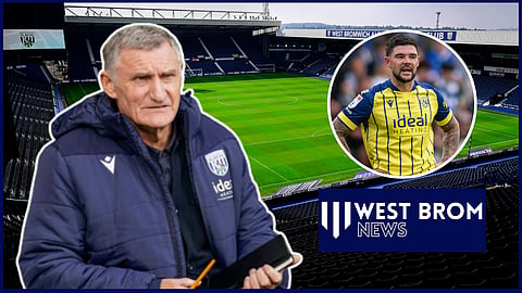 Tony Mowbray and Alex Mowatt at West Brom. Credit: Imago
