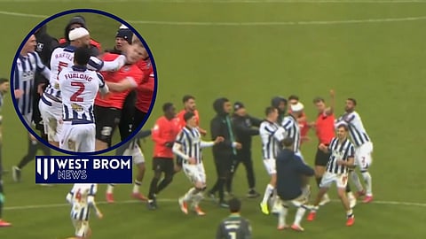 West Brom and Sheffield Wednesday players clashed at The Hawthorns [Credit: Sky Sports Football on X]