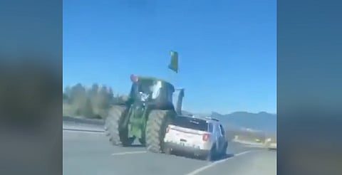 WATCH: Surrey high speed tractor chase