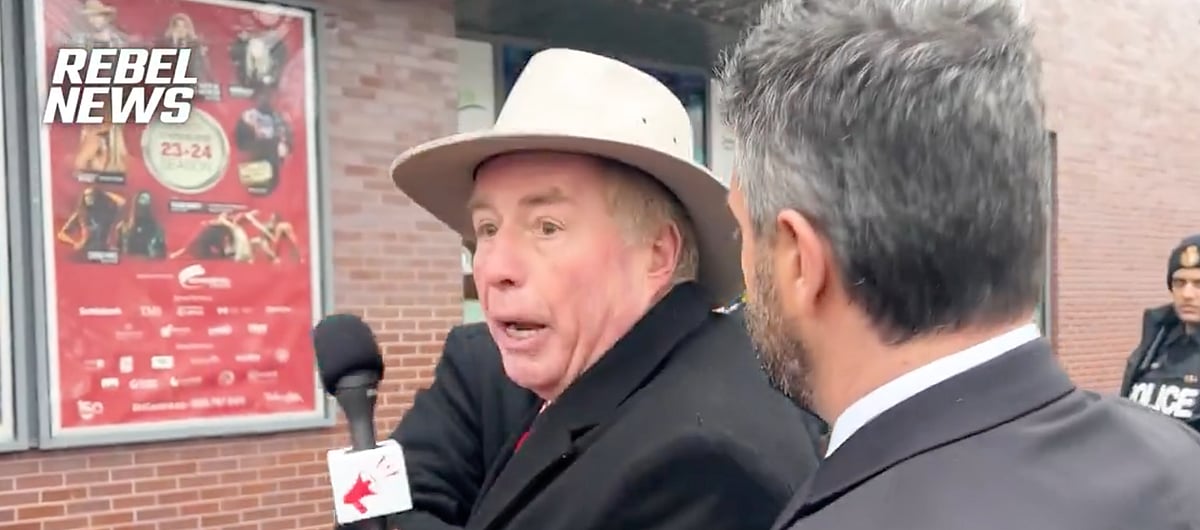 Rebel News reporter David Menzies was arrested by police after he tried to ask Deputy Prime Minister Chrystia Freeland questions. 