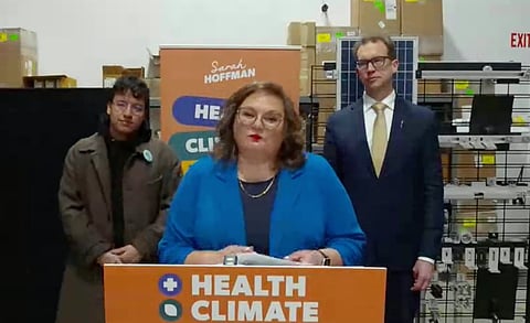 Sarah Hoffman announced her platform on climate. 