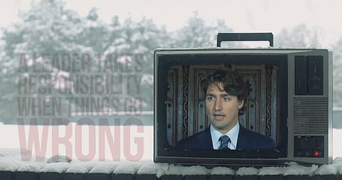 Justin Trudeau said leaders take responsibility when issues arise. 