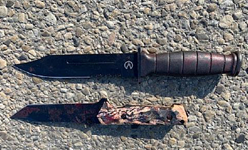 Knives carried by man shot to death by EPS