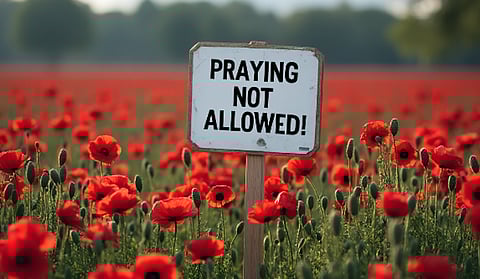 No prayer, or religious symbols will be allowed at military Remembrance Day functions this year, by order of the Department of National Defence.
 