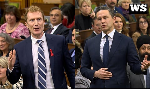 Immigration Minister Marc Miller, Opposition leader Pierre Poilievre 