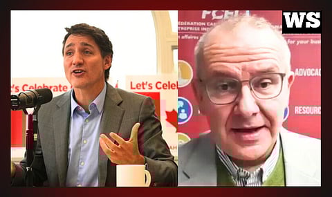 Prime Minister Justin Trudeau, Canadian Federation of Independent Business (CFIB) CEO Dan Kelly