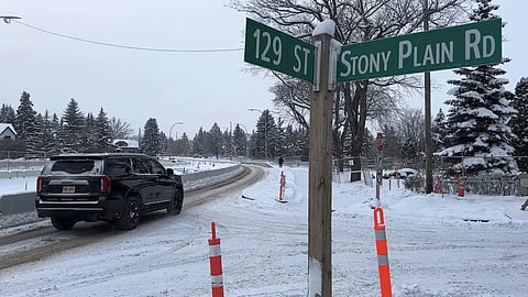 Traffic flows again over Stony Plain Road Bridge 