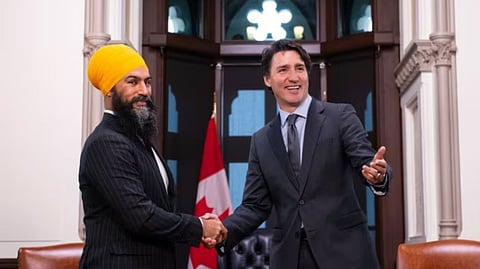 Prime Minister Trudeau with NDP leader Jagmeet Singh 