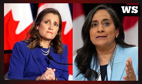 Finance Minister Chrystia Freeland and Treasury Board President Anita Anand 