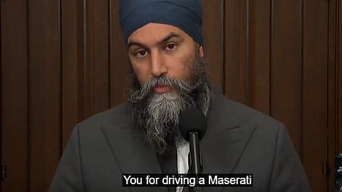 NDP leader Jagmeet Singh has denied he owns the $200,000 SUV he was spotted getting into this week. 