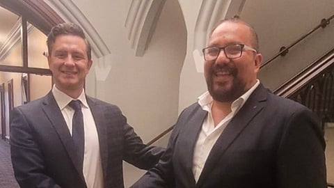 Pierre Poilievre and Dustin Lee Hiles