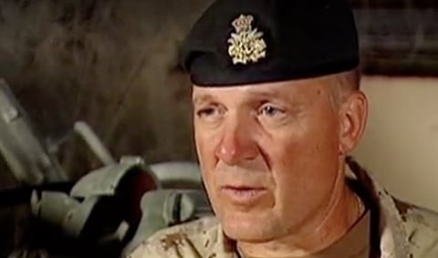 Brig. General Dean Milner, in Afghanistan, in 2013