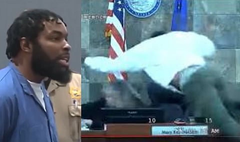 The video of 31-year-old Deobra Redden on January 3 launching himself across the courtroom and tackling Clark County District Judge Mary Kay Holthus immediately went viral. 