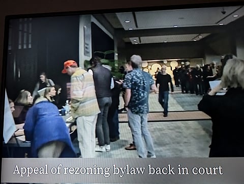 Hundreds of Calgarians were in court Wednesday to support a fight  against blanket zoning