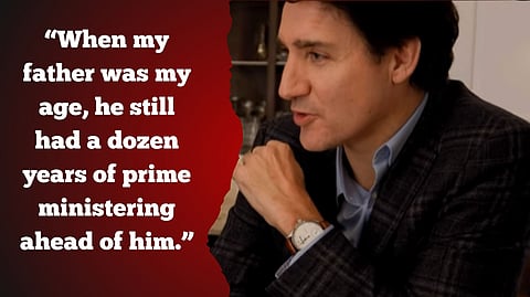 NO WALK IN THE SNOW — Trudeau jokes he has 12 more years as PM