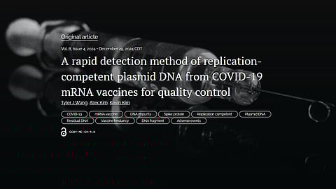 Students from Centreville High School in Clifton, Virginia found residual DNA levels in Pfizer COVID-19 vaccines were 6 to 470 times above acceptable levels