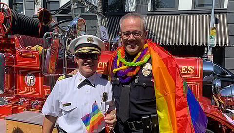 Los Angeles Fire Department Chief Kristen Crowley at pride event in 2022