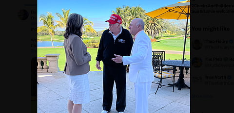 Alberta Premier Danielle Smith and US President-elect Donald Trump