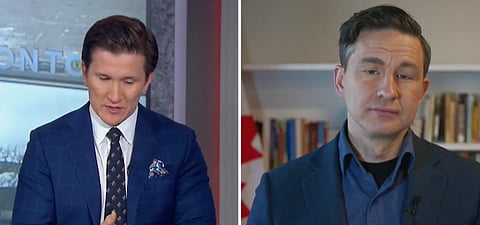Canadian Conservative leader Pierre Poilievre appears on Toronto TV