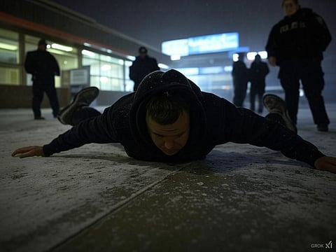 A rendering of the Fort McMurray penis freezing incident
