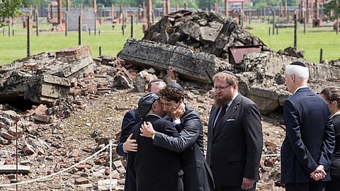 An earlier Auschwitz visit by Prime Minister Justin Trudeau, in July 2016
